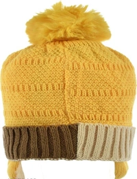 Woolen Warm  Yellow Cap for baby boy girl kid newborn   - 6-9 Months, Yellow, Pack of1